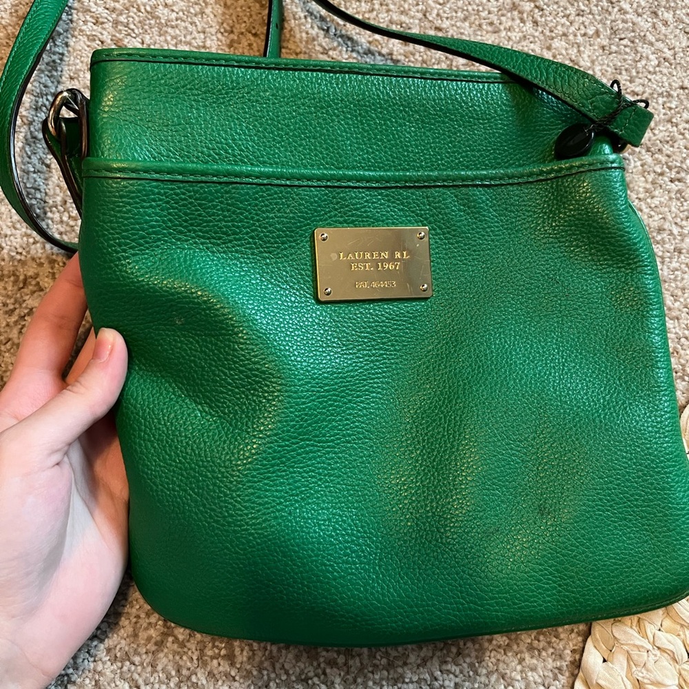 GREEN RALPH LAUREN CROSSBODY BAG